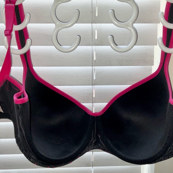 CACIQUE HOT PINK HEARTS 38 G LIGHTLY LINED BRA - Picture 6 of 8